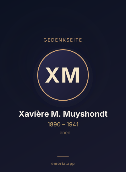 Gedenkportrait von Xavière M. Muyshondt