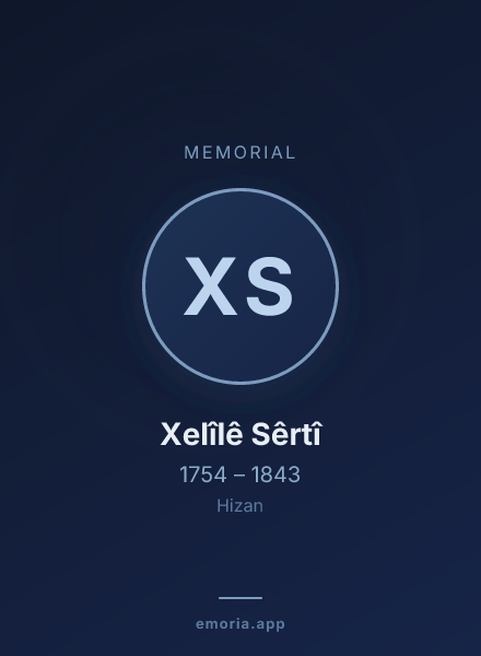 Memorial portrait of Xelîlê Sêrtî