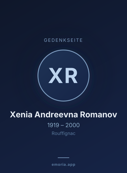 Gedenkportrait von Xenia Andreevna Romanov