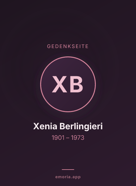Gedenkportrait von Xenia Berlingieri