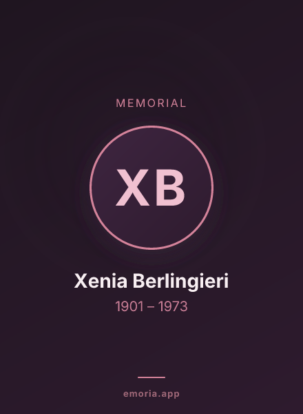 Memorial portrait of Xenia Berlingieri