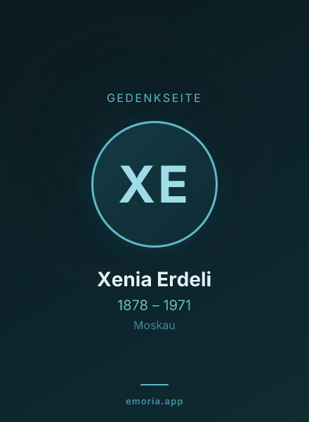 Gedenkportrait von Xenia Erdeli