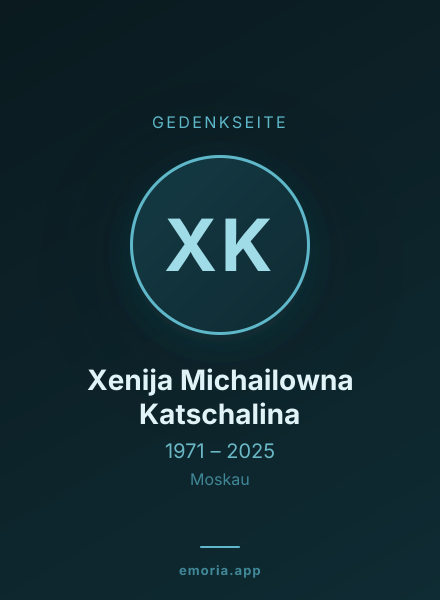 Gedenkportrait von Xenija Michailowna Katschalina