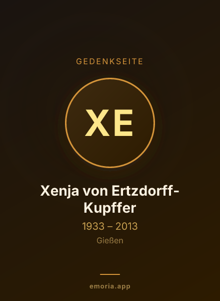 Gedenkportrait von Xenja von Ertzdorff-Kupffer