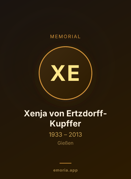 Memorial portrait of Xenja von Ertzdorff-Kupffer
