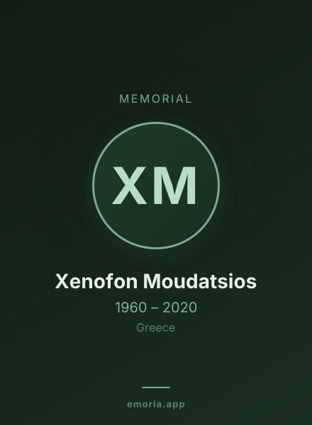 Memorial portrait of Xenofon Moudatsios