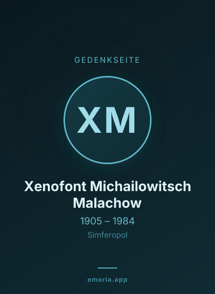 Gedenkportrait von Xenofont Michailowitsch Malachow
