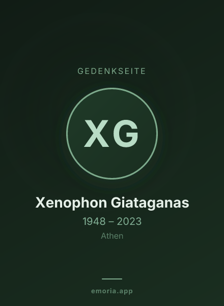 Gedenkportrait von Xenophon Giataganas