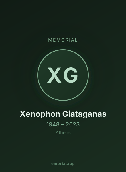 Memorial portrait of Xenophon Giataganas