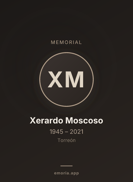 Memorial portrait of Xerardo Moscoso