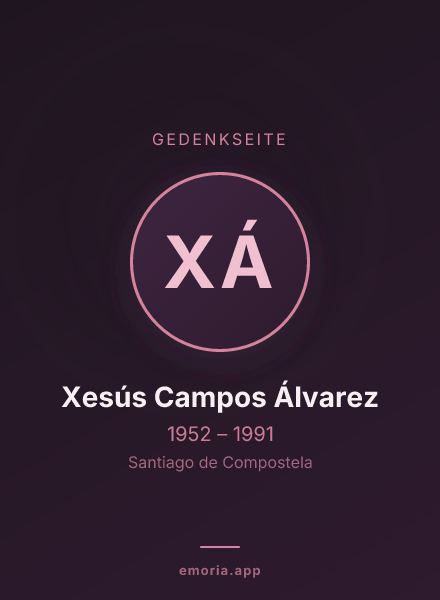 Gedenkportrait von Xesús Campos Álvarez