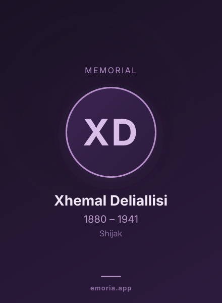 Memorial portrait of Xhemal Deliallisi