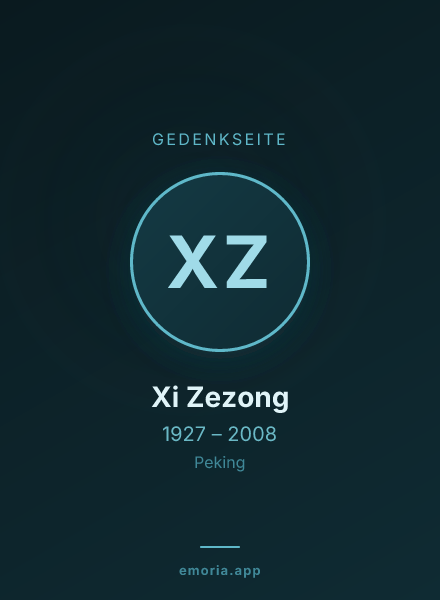 Gedenkportrait von Xi Zezong