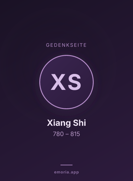 Gedenkportrait von Xiang Shi