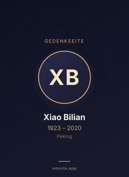 Gedenkportrait von Xiao Bilian