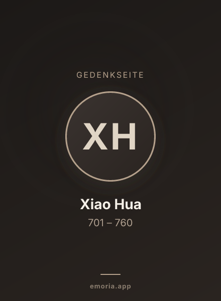 Gedenkportrait von Xiao Hua
