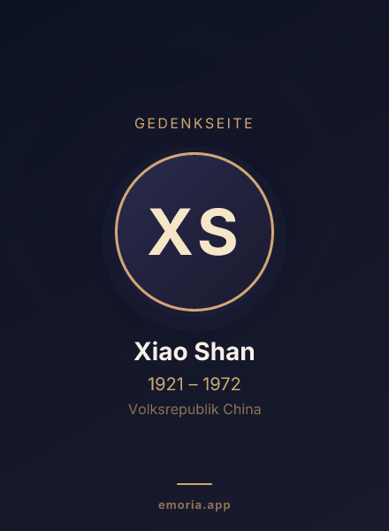 Gedenkportrait von Xiao Shan