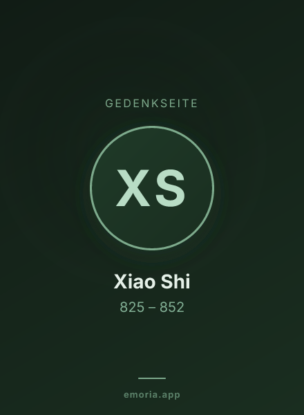 Gedenkportrait von Xiao Shi