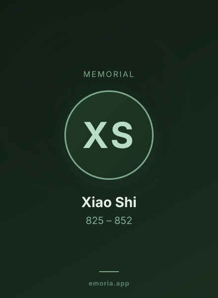 Memorial portrait of Xiao Shi