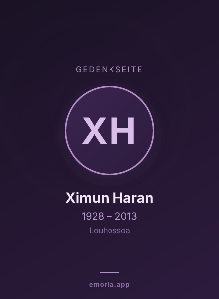 Gedenkportrait von Ximun Haran