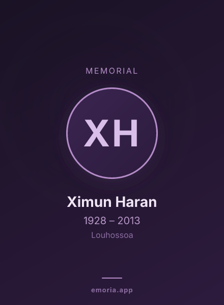 Memorial portrait of Ximun Haran