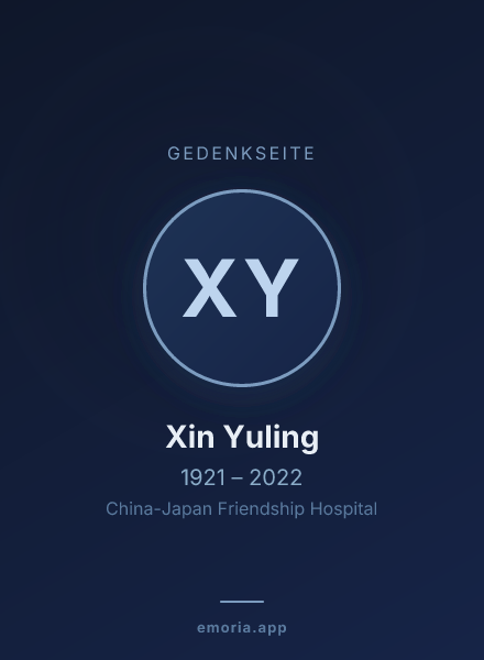 Gedenkportrait von Xin Yuling