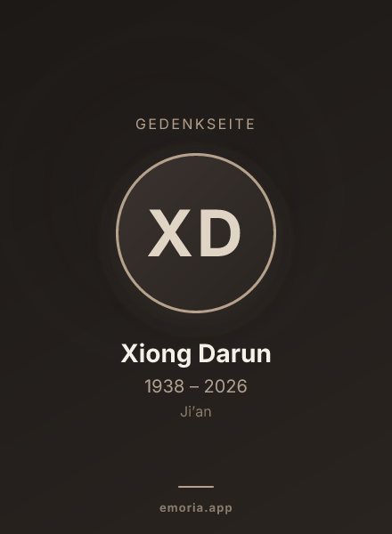 Gedenkportrait von Xiong Darun