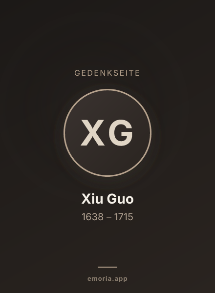Gedenkportrait von Xiu Guo