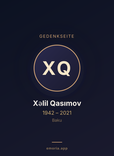 Gedenkportrait von Xəlil Qasımov