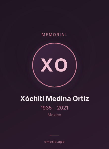 Memorial portrait of Xóchitl Medina Ortiz