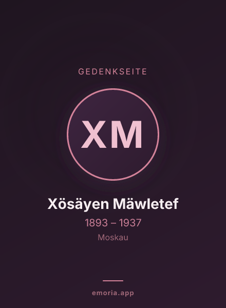 Gedenkportrait von Xösäyen Mäwletef
