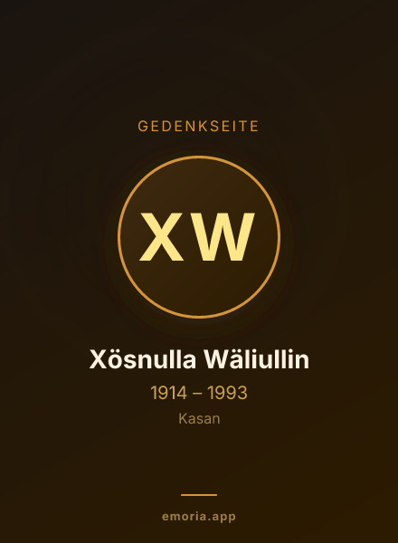 Gedenkportrait von Xösnulla Wäliullin