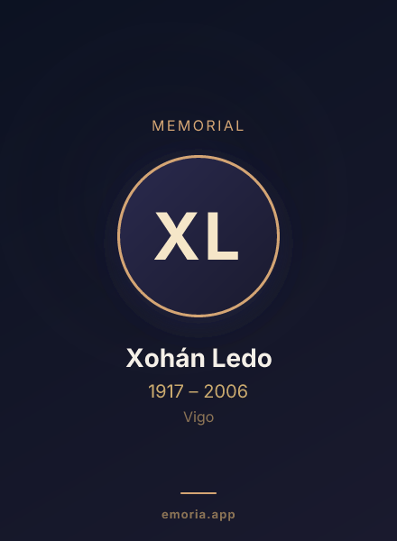 Memorial portrait of Xohán Ledo