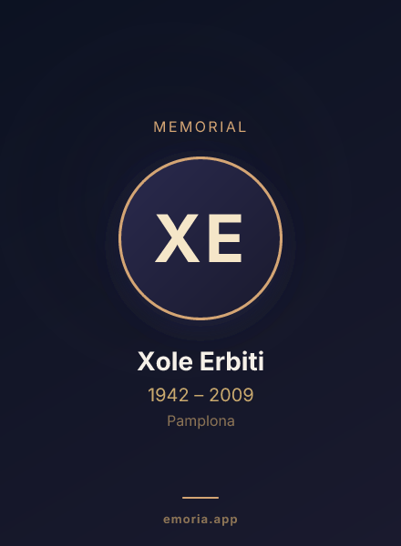 Memorial portrait of Xole Erbiti