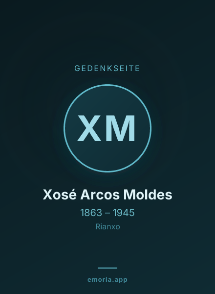 Gedenkportrait von Xosé Arcos Moldes