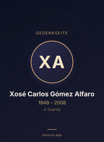 Gedenkportrait von Xosé Carlos Gómez Alfaro