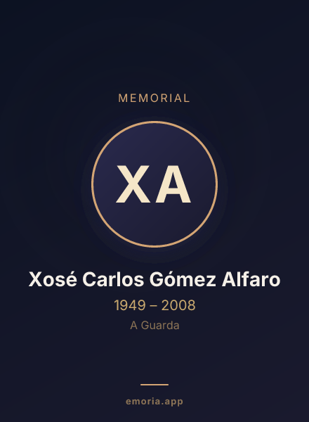 Memorial portrait of Xosé Carlos Gómez Alfaro