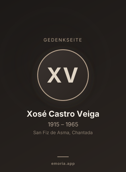 Gedenkportrait von Xosé Castro Veiga