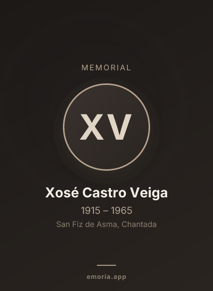 Memorial portrait of Xosé Castro Veiga