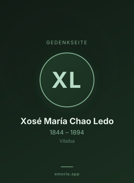 Gedenkportrait von Xosé María Chao Ledo