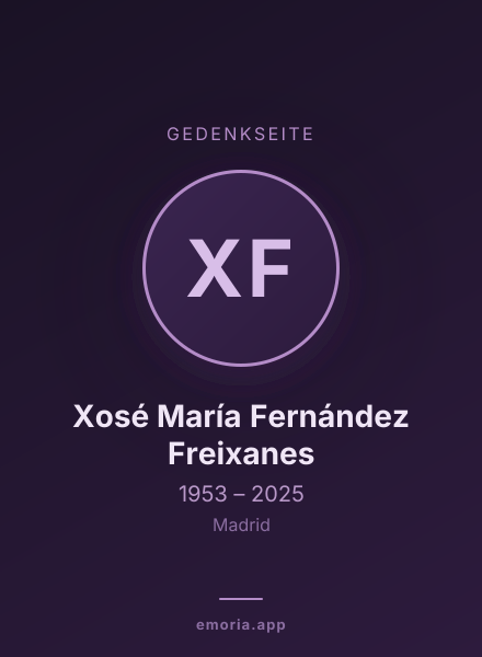 Gedenkportrait von Xosé María Fernández Freixanes