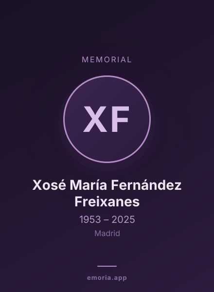 Memorial portrait of Xosé María Fernández Freixanes