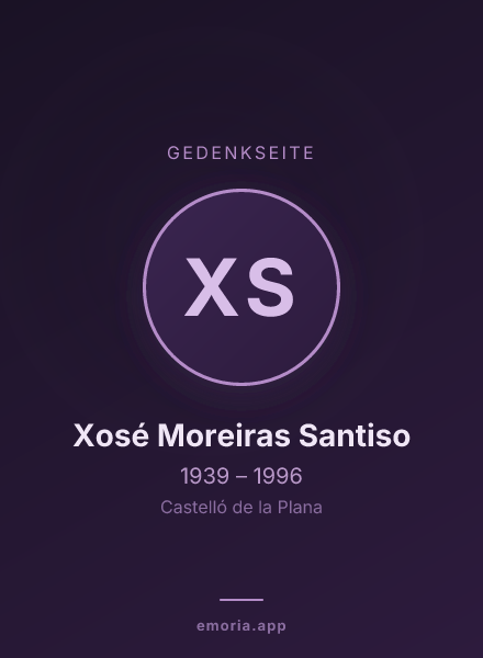 Gedenkportrait von Xosé Moreiras Santiso