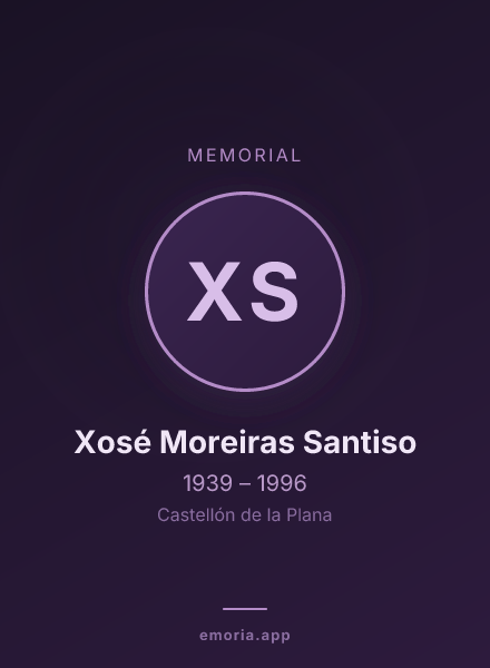 Memorial portrait of Xosé Moreiras Santiso