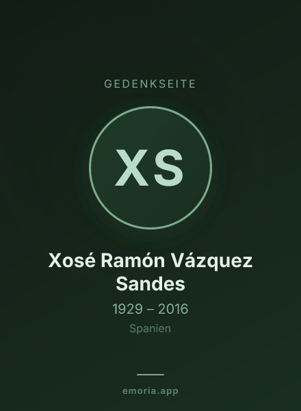 Gedenkportrait von Xosé Ramón Vázquez Sandes
