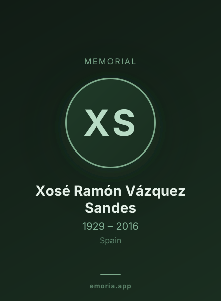 Memorial portrait of Xosé Ramón Vázquez Sandes