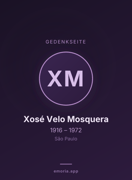 Gedenkportrait von Xosé Velo Mosquera