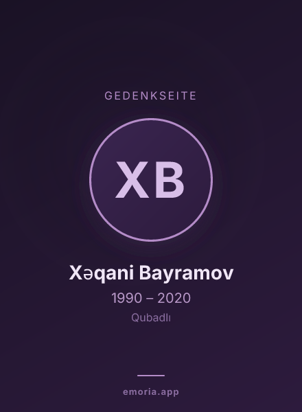 Gedenkportrait von Xəqani Bayramov