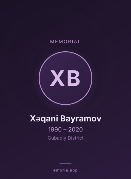 Memorial portrait of Xəqani Bayramov