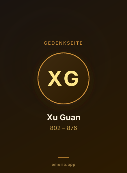 Gedenkportrait von Xu Guan